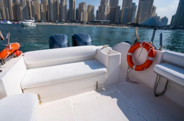 Private Boat Dinner Dubai - interior seating